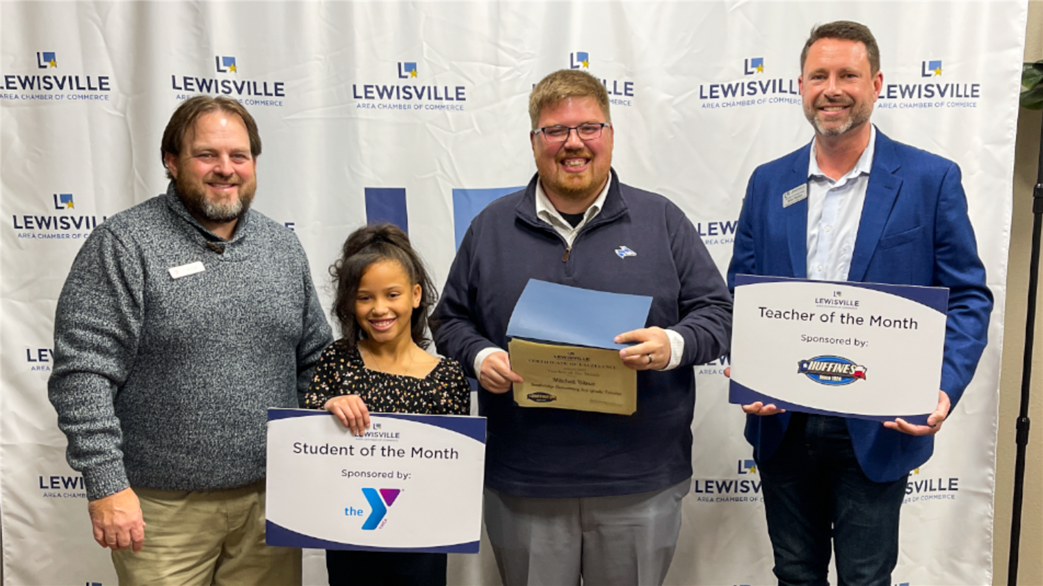  Southridge Elementary students and teachers recognized by the Lewisville Chamber. January 2023